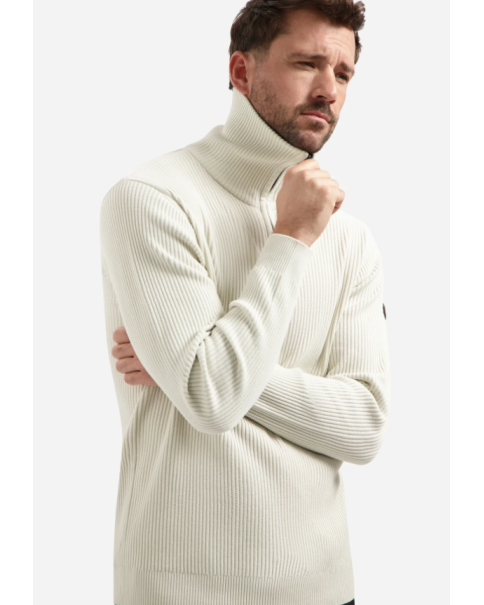 Ανδρικό Πλεκτό με zip No Excess 30231132 Chalk Ανδρικό Πλεκτό με zip No Excess 30231132 Chalk