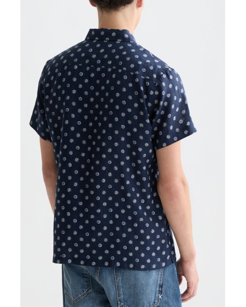 Ανδρικό Λινό Πουκάμισο Print SCOTCH & SODA 183055 401 