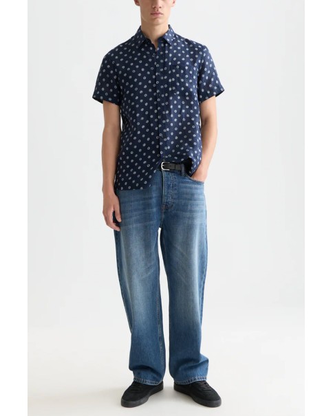 Ανδρικό Λινό Πουκάμισο Print SCOTCH & SODA 183055 401 