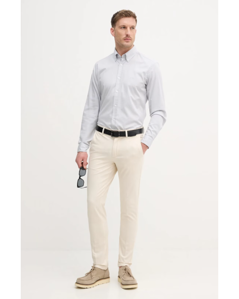 Ανδρικό Πουκάμισο BOSS Rickert_M 50553001 053 Pastel Grey ΠΟΥΚΑΜΙΣΑ ΜΑΚΡΥ ΜΑΝΙΚΙ