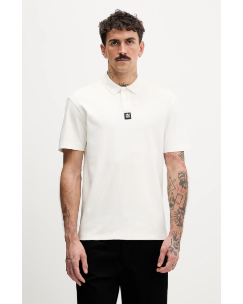 Ανδρική Μπλούζα Interlock-cotton με γιακά HUGO Deabono_D 50517638 ΜΠΛΟΥΖΕΣ POLO