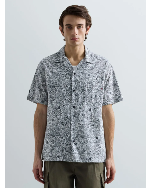 Ανδρικό Πουκάμισο Replay M4157 FLOWER-PRINT POPLIN 