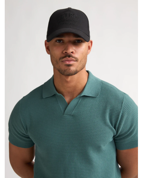 Ανδρική Πλεκτή Πόλο Μπλούζα Petrol M-1060-KWC205