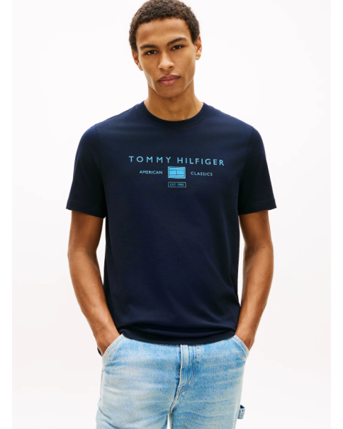 Ανδρικό T-Shirt Tommy Hilfiger MW0MW42365 Desert/Citronella T-SHIRTS