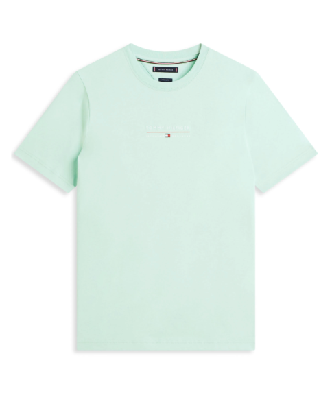 Ανδρικό T-Shirt Tommy Hilfiger MW0MW42363 Desert Sky/Mint/White T-SHIRTS Ανδρικό T-Shirt Tommy Hilfiger MW0MW42363 Desert Sky/Mint/White T-SHIRTS
