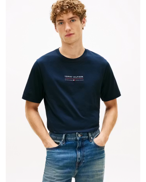 Ανδρικό T-Shirt Tommy Hilfiger MW0MW42363 Desert Sky/Mint/White T-SHIRTS Ανδρικό T-Shirt Tommy Hilfiger MW0MW42363 Desert Sky/Mint/White T-SHIRTS