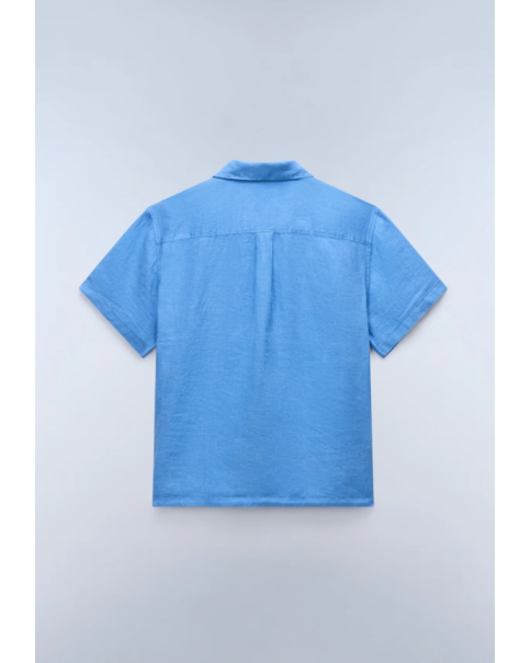 Ανδρικό Λινό Πουκάμισο Napapijri G-Linen NP0A4G5UB9A1 SHORT SLEEVE SHIRTS Ανδρικό Λινό Πουκάμισο Napapijri G-Linen NP0A4G5UB9A1 SHORT SLEEVE SHIRTS