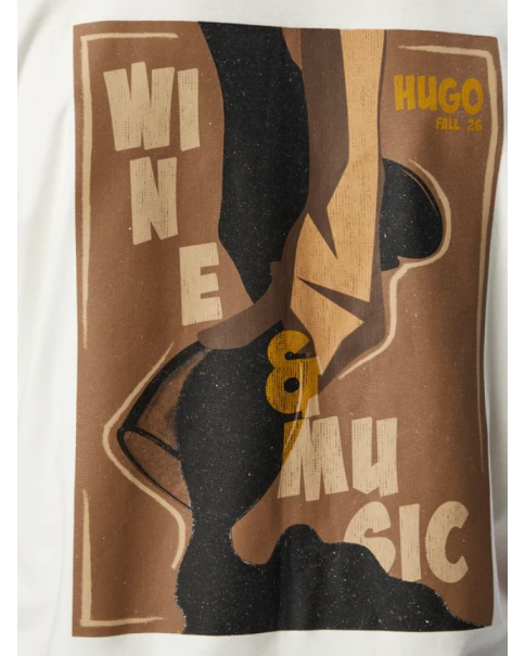 Ανδρικό T-shirt Hugo Detzi 50563795 102 T-SHIRTS Ανδρικό T-shirt Hugo Detzi 50563795 102 T-SHIRTS