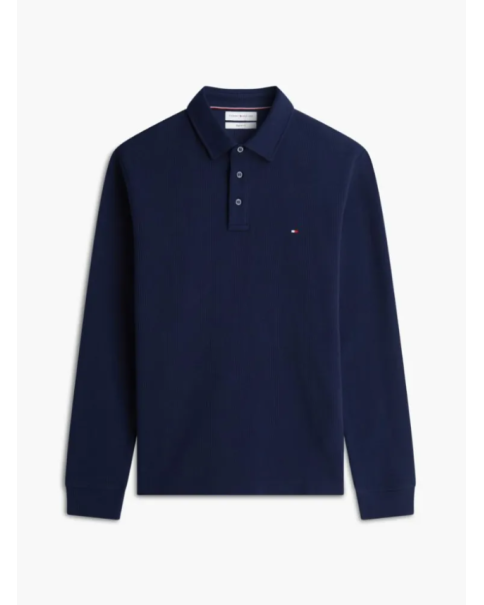 Ανδρική Μπλούζα Πόλο Μακρυμάνικη Tommy Hilfiger Waffle MW0MW44651 Ανδρική Μπλούζα Πόλο Μακρυμάνικη Tommy Hilfiger Waffle MW0MW44651
