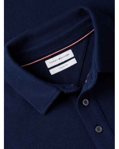 Ανδρική Μπλούζα Πόλο Μακρυμάνικη Tommy Hilfiger Waffle MW0MW44651 ΜΠΛΟΥΖΕΣ POLO Ανδρική Μπλούζα Πόλο Μακρυμάνικη Tommy Hilfiger Waffle MW0MW44651 ΜΠΛΟΥΖΕΣ POLO