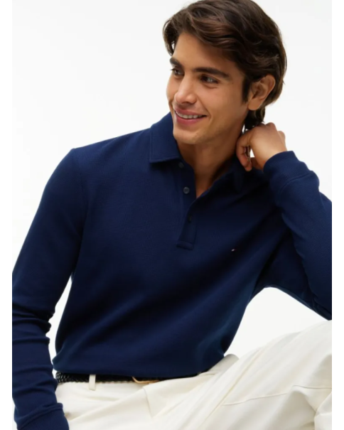 Ανδρική Μπλούζα Πόλο Μακρυμάνικη Tommy Hilfiger Waffle MW0MW44651 ΜΠΛΟΥΖΕΣ POLO Ανδρική Μπλούζα Πόλο Μακρυμάνικη Tommy Hilfiger Waffle MW0MW44651 ΜΠΛΟΥΖΕΣ POLO