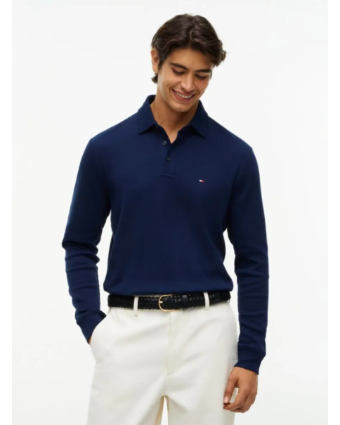 Ανδρική Μπλούζα Πόλο Μακρυμάνικη Tommy Hilfiger Waffle MW0MW44651 ΜΠΛΟΥΖΕΣ POLO Ανδρική Μπλούζα Πόλο Μακρυμάνικη Tommy Hilfiger Waffle MW0MW44651 ΜΠΛΟΥΖΕΣ POLO