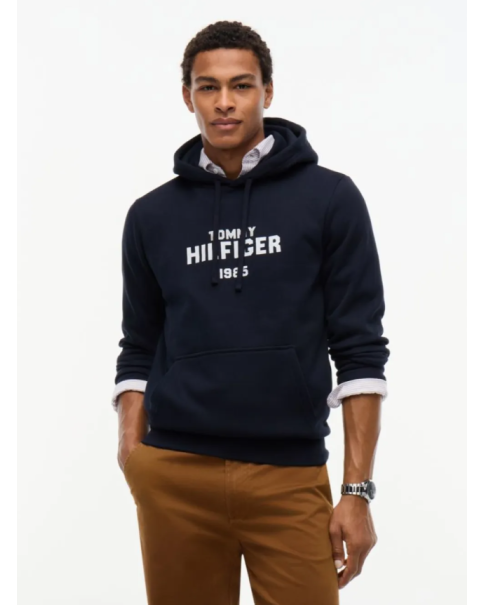 Ανδρικό Φούτερ με Κουκούλα Tommy Hilfiger MW0MW44937 Navy Blue Ανδρικό Φούτερ με Κουκούλα Tommy Hilfiger MW0MW44937 Navy Blue