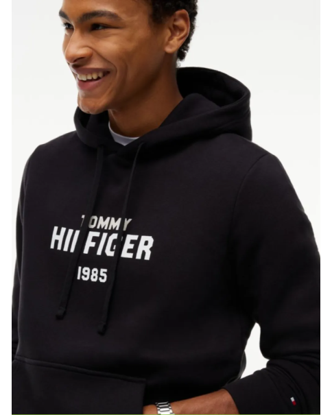 Ανδρικό Φούτερ με Κουκούλα Tommy Hilfiger MW0MW44937 Black SWEATSHIRTS & HOODIES Ανδρικό Φούτερ με Κουκούλα Tommy Hilfiger MW0MW44937 Black SWEATSHIRTS & HOODIES
