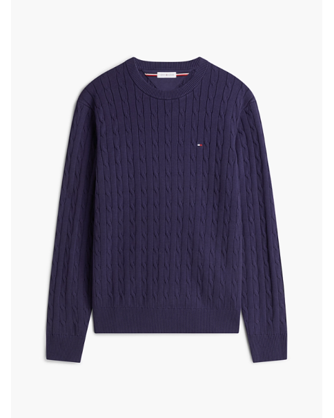 Ανδρικό Cotton Πλεκτό Tommy Hilfiger MW0MW33132 Purple Ανδρικό Cotton Πλεκτό Tommy Hilfiger MW0MW33132 Purple
