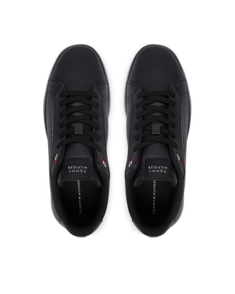 Ανδρικά Μαύρα Δερμάτινα Sneaker Tommy Hilfiger FM0FM06000 CASUAL-SNEAKERS Ανδρικά Μαύρα Δερμάτινα Sneaker Tommy Hilfiger FM0FM06000 CASUAL-SNEAKERS