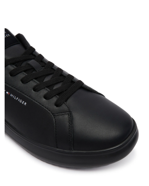Ανδρικά Μαύρα Δερμάτινα Sneaker Tommy Hilfiger FM0FM06000 CASUAL-SNEAKERS Ανδρικά Μαύρα Δερμάτινα Sneaker Tommy Hilfiger FM0FM06000 CASUAL-SNEAKERS