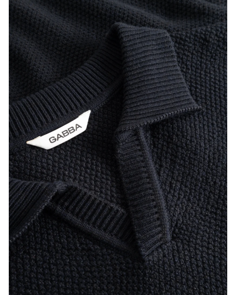 Ανδρικό Πλεκτό με V Gabba 12314 Blue Black ΠΛΕΚΤΑ Ανδρικό Πλεκτό με V Gabba 12314 Blue Black ΠΛΕΚΤΑ