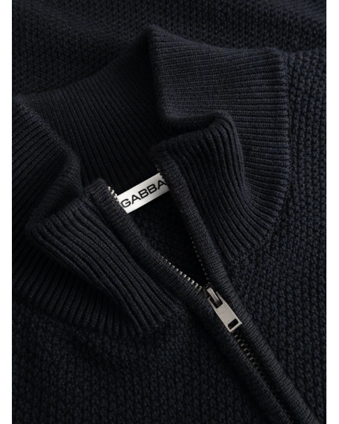 Ανδρικό Πλεκτό με Zip Gabba 12313 Blue Black ΠΛΕΚΤΑ Ανδρικό Πλεκτό με Zip Gabba 12313 Blue Black ΠΛΕΚΤΑ