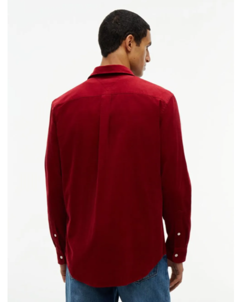 Ανδρικό Πουκάμισο Κοτλέ Tommy Hilfiger MW0MW40486 Autumn Red ΠΟΥΚΑΜΙΣΑ ΜΑΚΡΥ ΜΑΝΙΚΙ