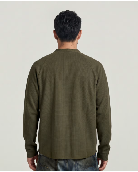Άνδρική Μπλούζα Heavy Cotton Waffle G-STAR HENLEY D30712 T-SHIRTS LONG SLEEVE Άνδρική Μπλούζα Heavy Cotton Waffle G-STAR HENLEY D30712 T-SHIRTS LONG SLEEVE