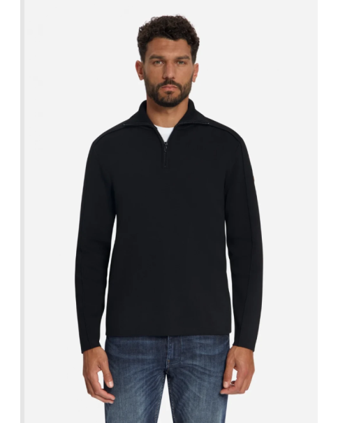 Ανδρικό Πουλόβερ Half Zip No Excess 33210920 Black ΠΛΕΚΤΑ Ανδρικό Πουλόβερ Half Zip No Excess 33210920 Black ΠΛΕΚΤΑ