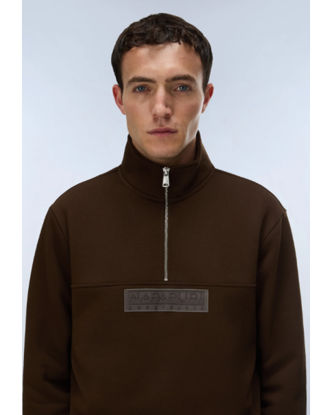 Ανδρικό Φούτερ Half Zip Napapijri Box Logo NP0A8B33WT31 Ανδρικό Φούτερ Half Zip Napapijri Box Logo NP0A8B33WT31