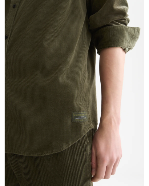 Ανδρικό Χακί Πουκάμισο Κοτλέ SCOTCH & SODA 183699 LONG SLEEVE SHIRTS Ανδρικό Χακί Πουκάμισο Κοτλέ SCOTCH & SODA 183699 LONG SLEEVE SHIRTS