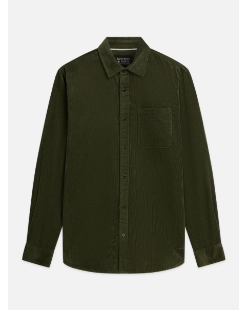 Ανδρικό Χακί Πουκάμισο Κοτλέ SCOTCH & SODA 183699 LONG SLEEVE SHIRTS Ανδρικό Χακί Πουκάμισο Κοτλέ SCOTCH & SODA 183699 LONG SLEEVE SHIRTS
