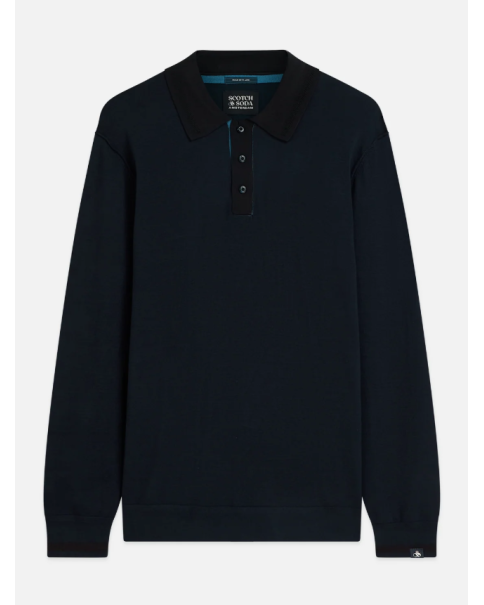 Ανδρική Πλεκτή Μπλούζα με Γιακά Scotch & Soda 184205 ΜΠΛΟΥΖΕΣ POLO Ανδρική Πλεκτή Μπλούζα με Γιακά Scotch & Soda 184205 ΜΠΛΟΥΖΕΣ POLO