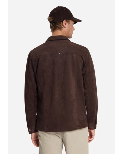 Ανδρικό Suede OverShirt No Excess 33510903sn Dark Brown OVERSHIRT Ανδρικό Suede OverShirt No Excess 33510903sn Dark Brown OVERSHIRT