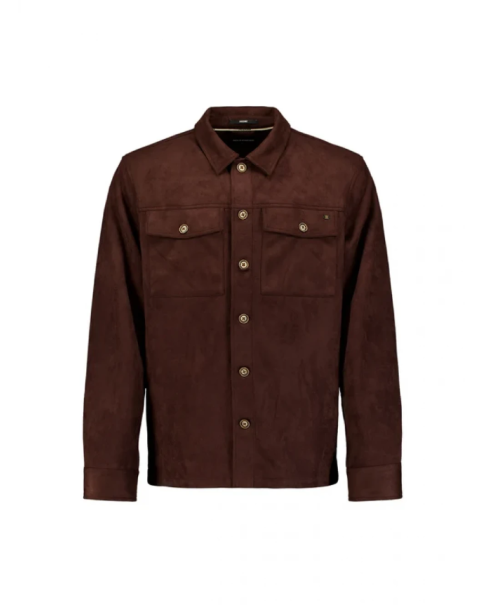 Ανδρικό Suede OverShirt No Excess 33510903sn Dark Brown OVERSHIRT Ανδρικό Suede OverShirt No Excess 33510903sn Dark Brown OVERSHIRT