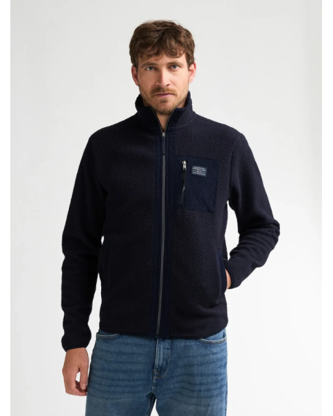 Ανδρική Ζακέτα FLEECE Petrol M-3060-SWH332 Ανδρική Ζακέτα FLEECE Petrol M-3060-SWH332