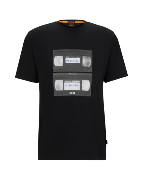Ανδρικό T-shirt BOSS TeRetroLeo 50510021 T-SHIRTS Ανδρικό T-shirt BOSS TeRetroLeo 50510021 T-SHIRTS