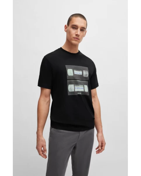 Ανδρικό T-shirt BOSS TeRetroLeo 50510021 T-SHIRTS Ανδρικό T-shirt BOSS TeRetroLeo 50510021 T-SHIRTS