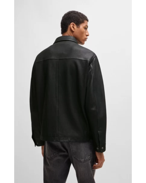 Ανδρικό Δερμάτινο Jacket Boss Jericho 50522241 ΔΕΡΜΑΤΙΝΑ JACKET