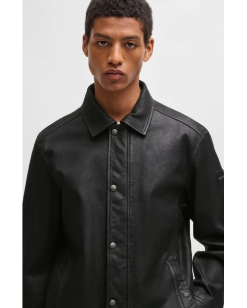 Ανδρικό Δερμάτινο Jacket Boss Jericho 50522241 ΔΕΡΜΑΤΙΝΑ JACKET