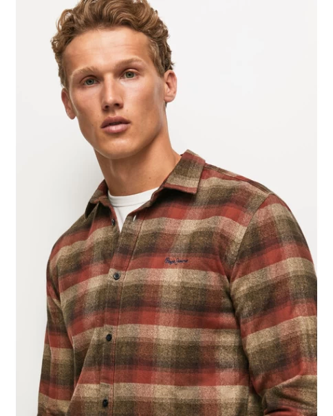 Men's Shirt Flannel Pepe Jeans PM307638 LONG SLEEVE SHIRTS Men's Shirt Flannel Pepe Jeans PM307638 LONG SLEEVE SHIRTS