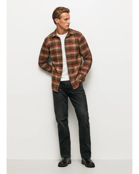 Men's Shirt Flannel Pepe Jeans PM307638 LONG SLEEVE SHIRTS Men's Shirt Flannel Pepe Jeans PM307638 LONG SLEEVE SHIRTS