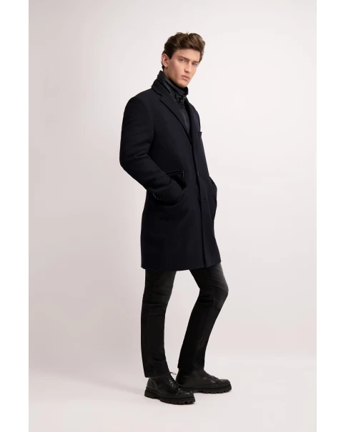 Men's Coat LAVARD Armando Deserto Black OVERCOATS