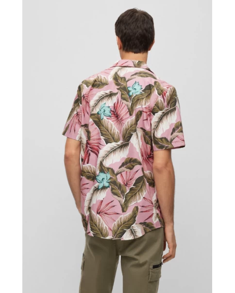 Πουκάμισο HUGO Ellino 50491789 pink SHORT SLEEVE SHIRTS Πουκάμισο HUGO Ellino 50491789 pink SHORT SLEEVE SHIRTS