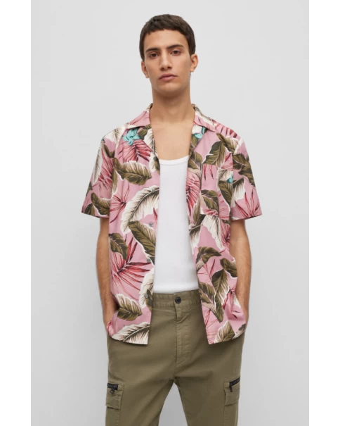 Πουκάμισο HUGO Ellino 50491789 pink SHORT SLEEVE SHIRTS Πουκάμισο HUGO Ellino 50491789 pink SHORT SLEEVE SHIRTS