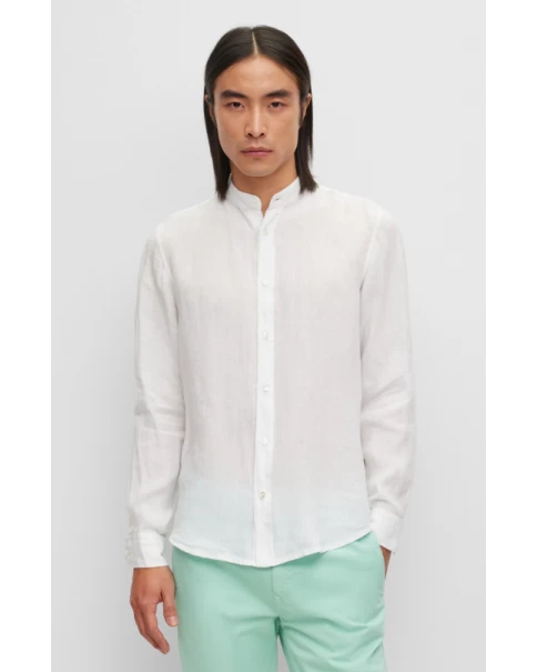 Ανδρικό Λινό Μάο Πουκάμισο BOSS Race_1 50489339 Ανδρικό Λινό Μάο Πουκάμισο BOSS Race_1 50489339