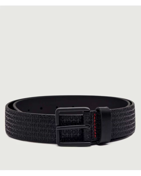 Δερμάτινη Ζώνη HUGO Geek_ 50496596 Black