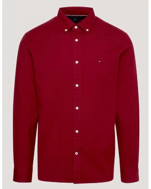 Ανδρικό Πουκάμισο Twill Tommy Hilfiger MW0MW33307 Rouge Ανδρικό Πουκάμισο Twill Tommy Hilfiger MW0MW33307 Rouge