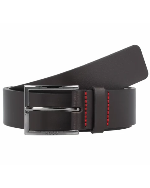 Δερμάτινη Ζώνη HUGO Geek_ 50496596 Brown