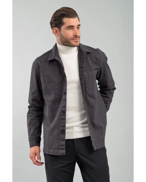 Ανδρικό Overshirt Vittorio 300-2324-James ASPHALT OVERSHIRT Ανδρικό Overshirt Vittorio 300-2324-James ASPHALT OVERSHIRT
