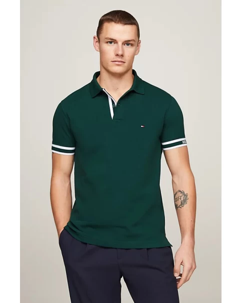 Ανδρική Μπλούζα Πόλο Tommy Hilfiger MW0MW34737 hunter Ανδρική Μπλούζα Πόλο Tommy Hilfiger MW0MW34737 hunter