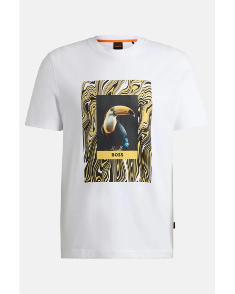 Ανδρικό T-shirt BOSS Te Tucan 50516012 101/737 T-SHIRTS Ανδρικό T-shirt BOSS Te Tucan 50516012 101/737 T-SHIRTS