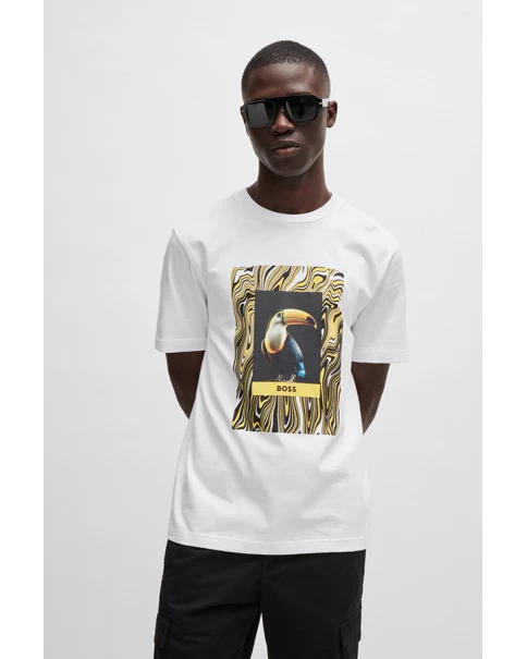 Ανδρικό T-shirt BOSS Te Tucan 50516012 101/737 T-SHIRTS Ανδρικό T-shirt BOSS Te Tucan 50516012 101/737 T-SHIRTS